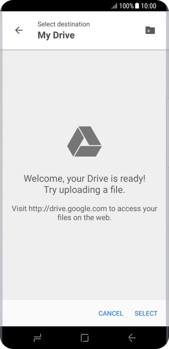 To create a new folder, press the new folder icon and follow the instructions on the screen to create a new folder.