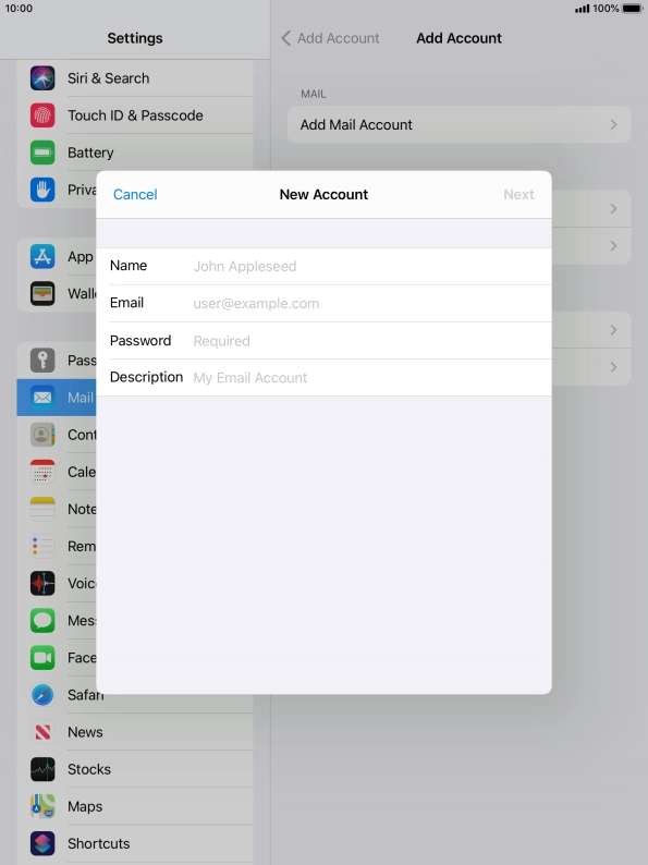 Press Name and key in the required sender name.