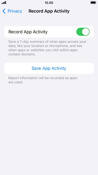 Press Save App Activity.