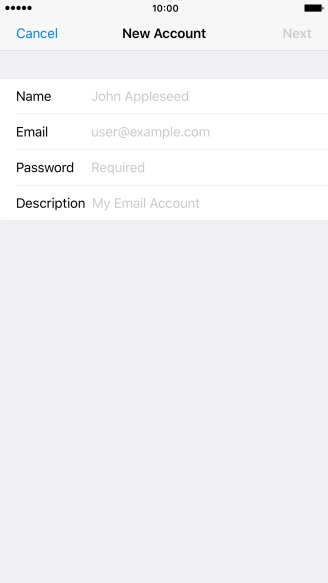 Press Name and key in the required sender name.