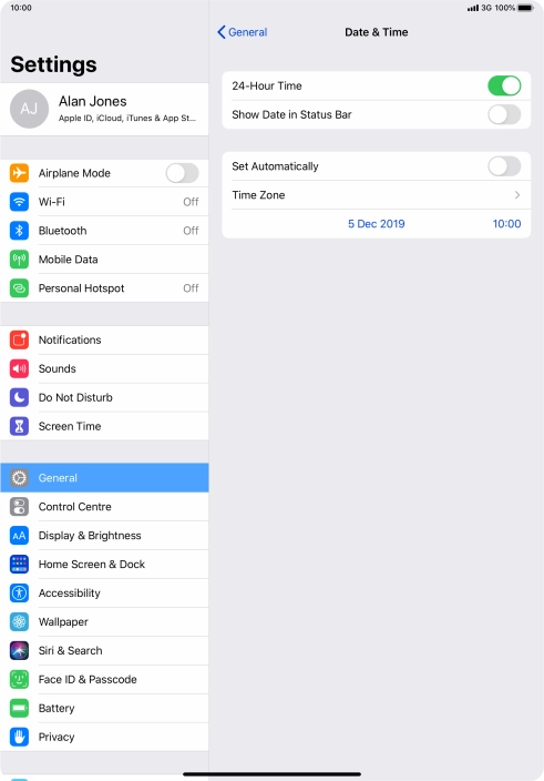 Press the indicator next to 
