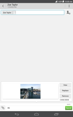 Press Send when you've written your picture message.
