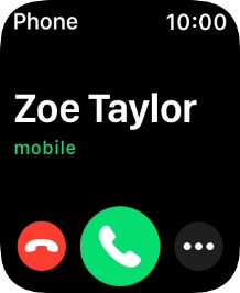 Press the Digital Crown when you get a call.