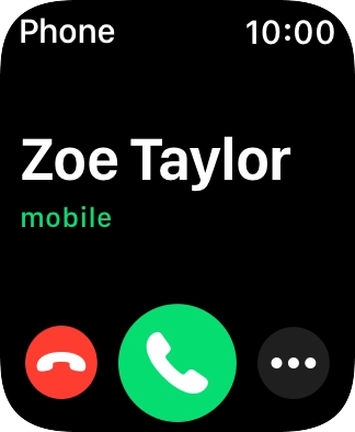 Press the Digital Crown when you get a call.