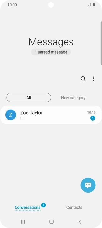 Press the new message icon.