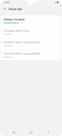 Press the required divert type.