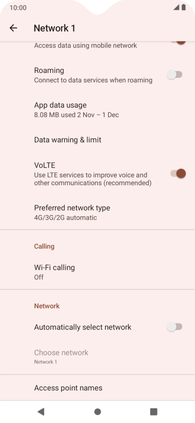 Press the indicator next to 