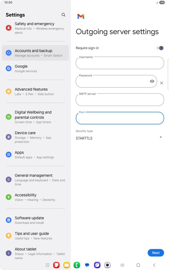 Press the drop down list below 
