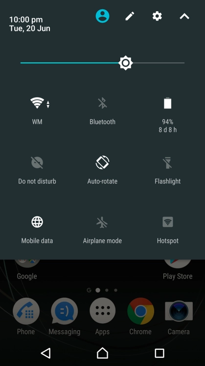 Press Airplane mode to turn the function on or off.