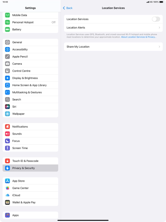 Press the indicator next to 