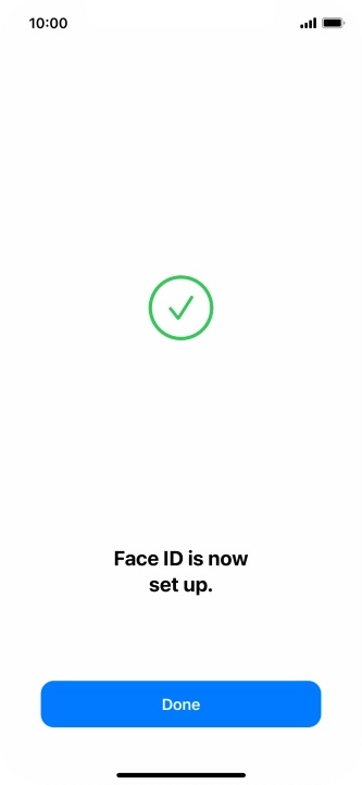 Press Done. If you haven't previously selected a phone lock code, key in a code of your own choice twice.