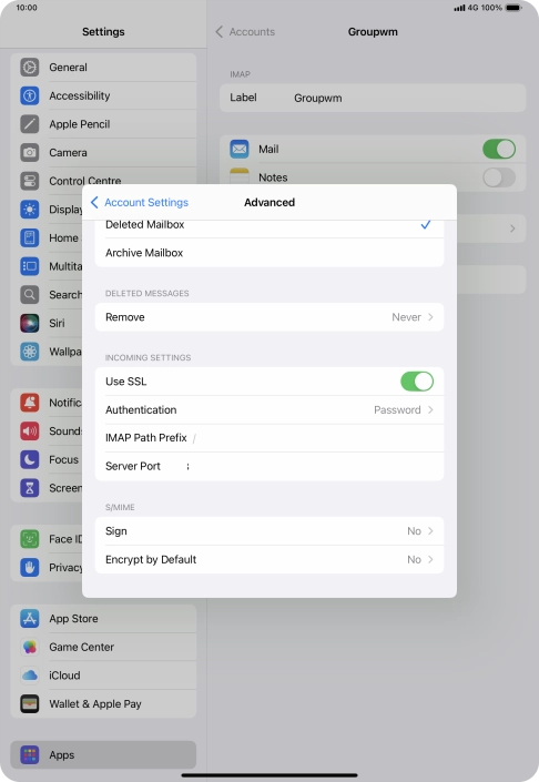Press Authentication.
