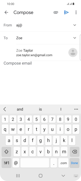 Press the required contact.