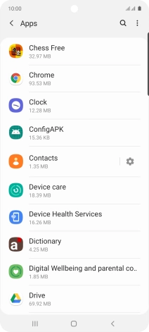 Press the required app.