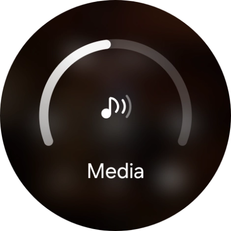 Slide the circle to select the required volume.