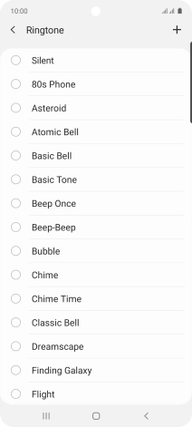 Press the add ring tone icon.