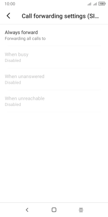 Press the required divert type.