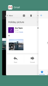 Slide the required application upwards to end it.