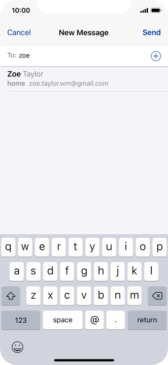 Press the required contact.