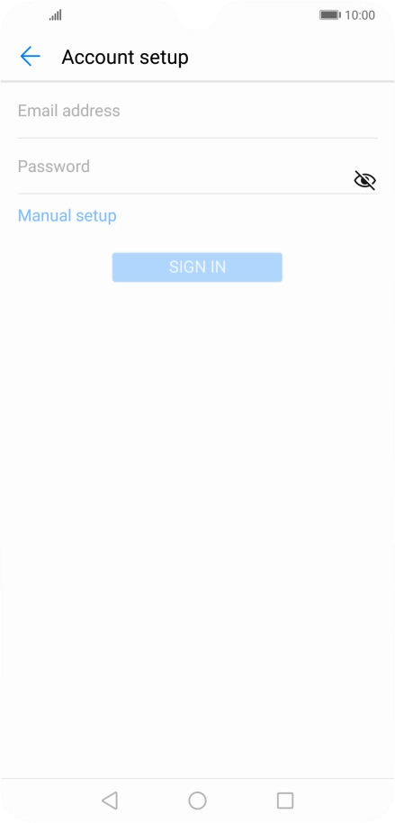 Press Email address and key in your email address.