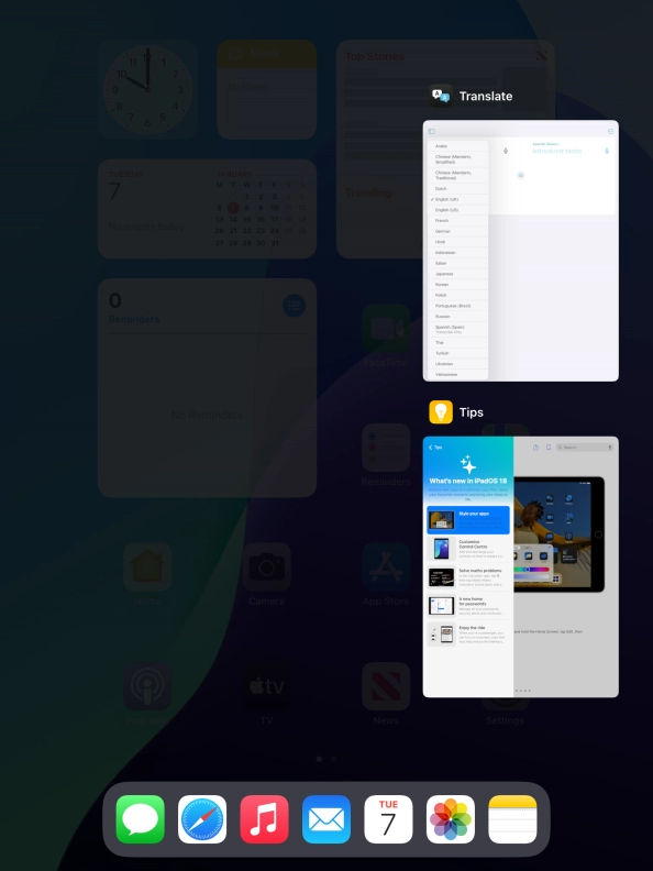 Slide upwards on the required application to end it.