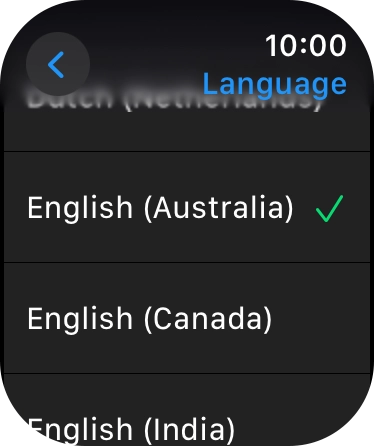 Press the required language.