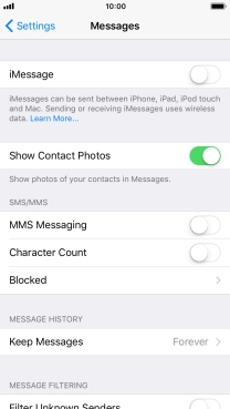 Press the indicator next to 