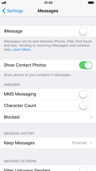 Press the indicator next to 