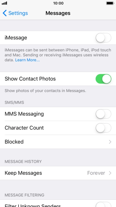 Press the indicator next to 