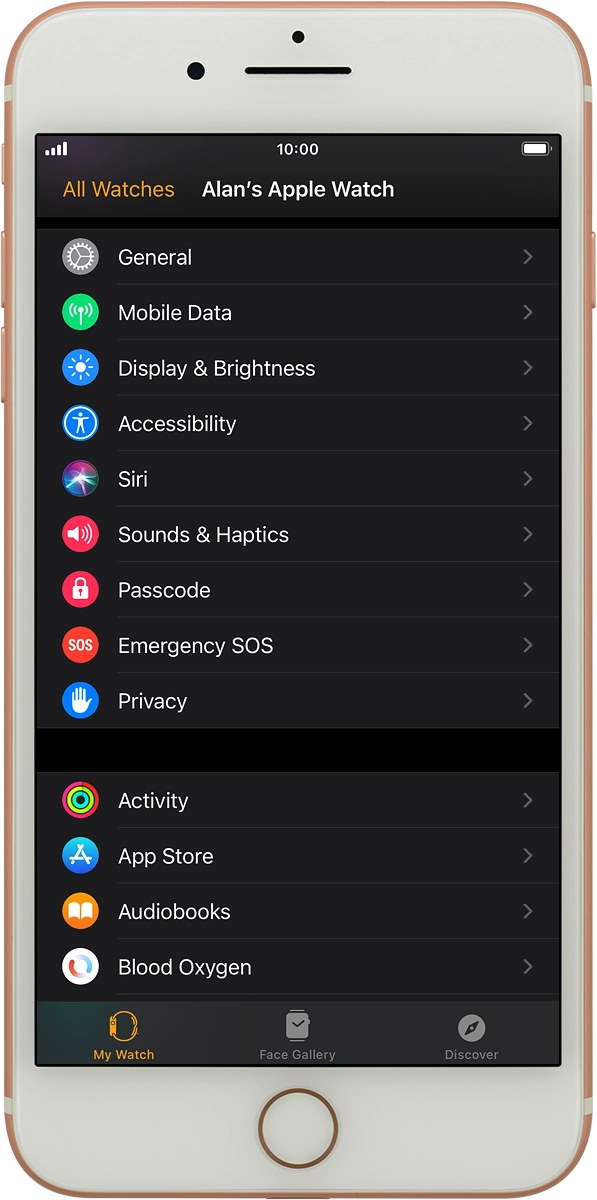 On your phone: Press General.