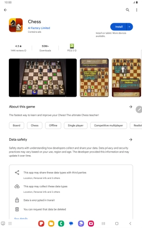 Press Install and follow the instructions on the screen to install the app.