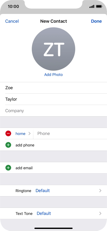 Press Phone and key in the required phone number.