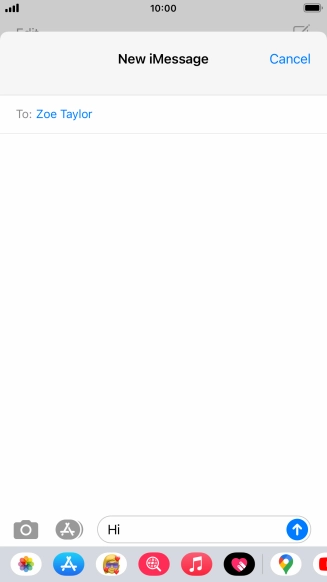 Press the send icon.