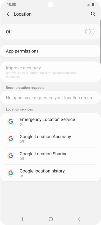 Press the indicator to turn the function on or off.