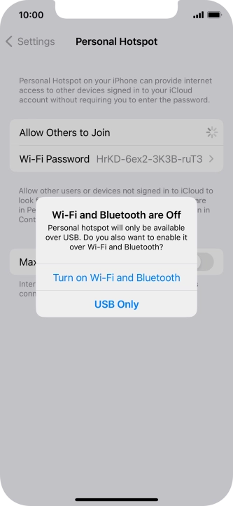 If Wi-Fi is turned off, press Turn on Wi-Fi and Bluetooth.