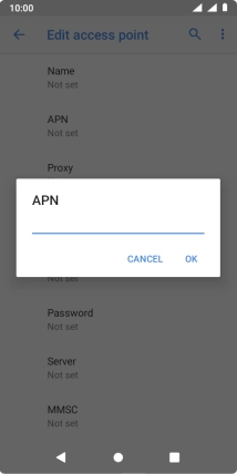 Key in live.vodafone.com and press OK.