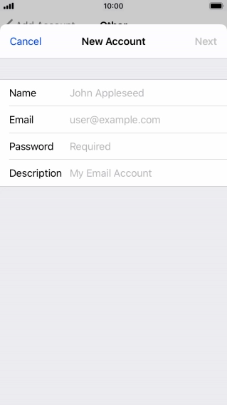 Press Name and key in the required sender name.