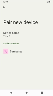 Press the required Bluetooth device and follow the instructions on the screen to pair the device with your phone.