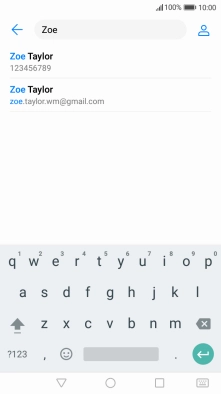 Press the required contact.