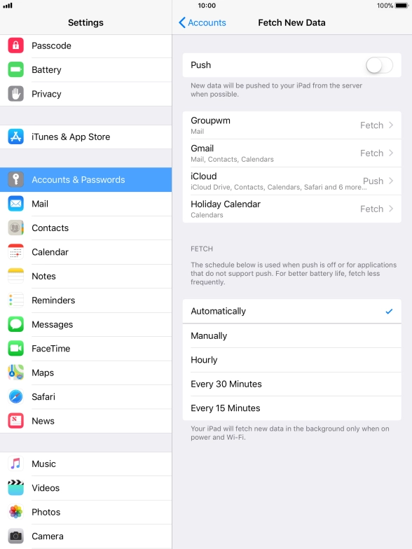 If you turn off the function, press the required setting.