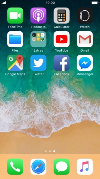 Press and hold the required app until the icons start to jiggle.