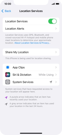 Press the required app.