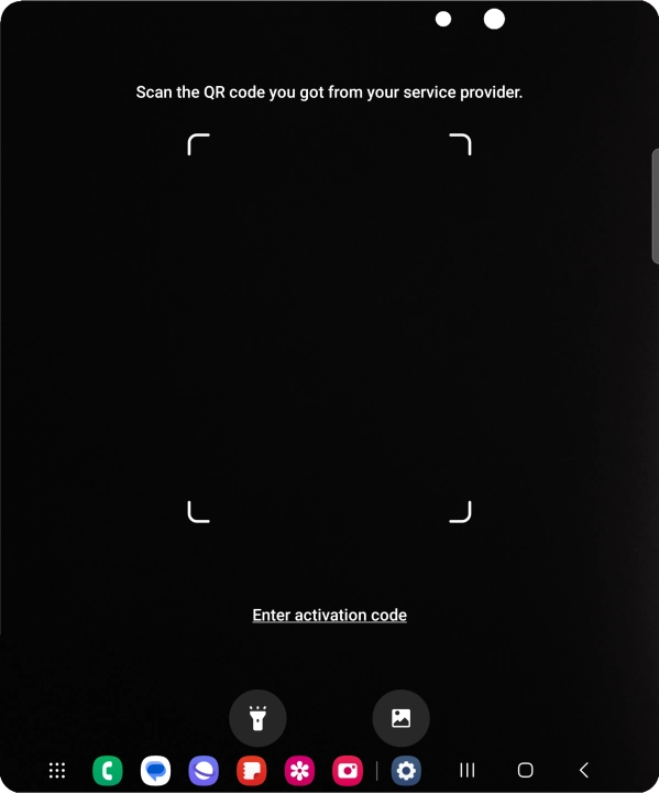 Place the QR code you've received inside the phone camera frame to scan the code.