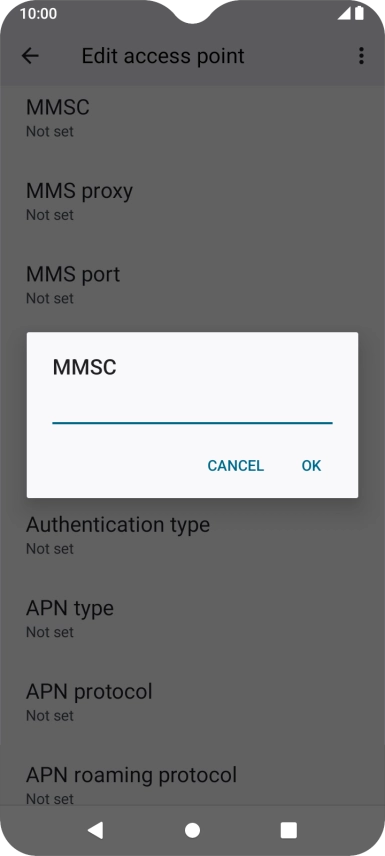 Key in http://pxt.vodafone.net.au/pxtsend and press OK.