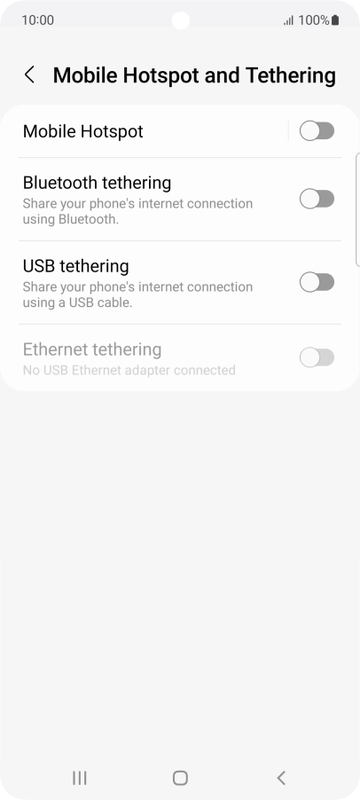 Press Mobile Hotspot.