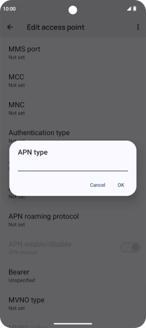 Key in mms and press OK.