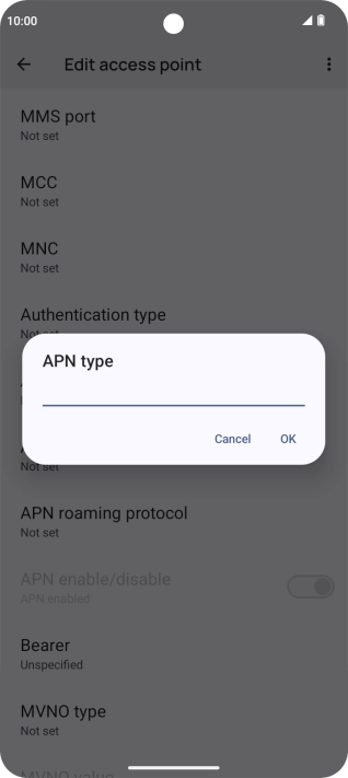 Key in mms and press OK.