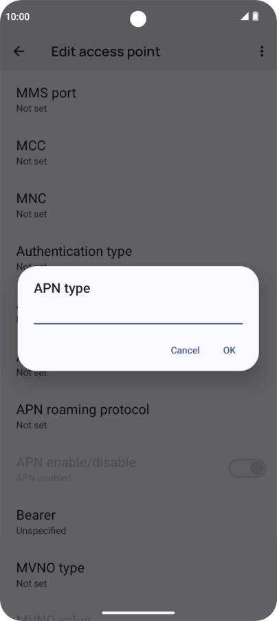 Key in mms and press OK.