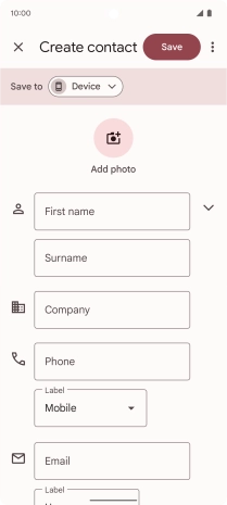 Press First name and key in the required first name.