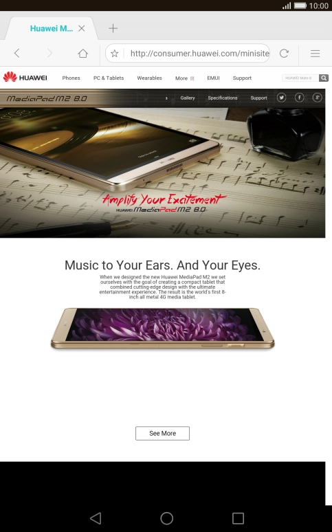 Press the address bar.